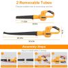 Cordless Leaf Blower Handheld Electric Battery Powered Air Blower Max 124MPH 300CFM with 2 Adjustable Speeds 2Pcs 18V 2000mA Battery and Charger for Y