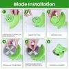 12V 200W Cordless Grass Trimmer Rechargeable Lawn Mower 9000M/Min Weed Cutter with Saw Blade 2 Stainless Steel Blades 10 Plastic Blades 2 Rechargeable