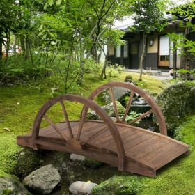 3.3ft Wooden Garden, Bridge Arc Footbridge