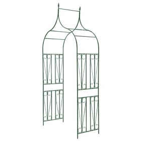 vidaxXL Garden Arch Spike Design Climbing Plants Dark Green