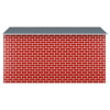 12 x 8 Ft Outdoor Storage Shed, Garden Tool Shed w/ Lockable Doors, Vents, Utility Metal Shed for Backyard Patio, All-Weather, Red Brick Style
