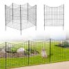 5 Panels Metal Decorative Garden Fence 36"(L)x39"(H), No Dig Animal Dog Barrier, Garden Temporary Border Fencing for Yard Patio Outdoor
