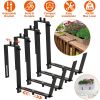 Telescopic Window Planter Bracket, Iron No-Drill Wall-Mounted Flower Box Holder, 6.1-11.6" Tray & 2.36-6.9" Dual-Size Hook