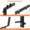 Telescopic Window Planter Bracket, Iron No-Drill Wall-Mounted Flower Box Holder, 6.1-11.6" Tray & 2.36-6.9" Dual-Size Hook