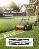 16" Manual Push Reel Lawn Mower 5-Blade Adjustable Height Grass Catcher 2 Wheels