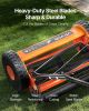 16" Manual Push Reel Lawn Mower 5-Blade Adjustable Height Grass Catcher 2 Wheels