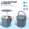 Outdoor Cooler Table, 4 Gallon Portable Cooler Side Table with Handle, Bottle Opener and Lift Top Lid