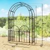 Steel Garden Arch with Gate ( Amazon Shipping)(Prohibited by WalMart)