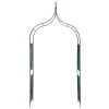 vidaxXL Garden Arch Spike Design Climbing Plants Dark Green