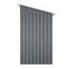 5 x 3 Ft Outdoor Storage Shed, Steel Utility Tool House w/ Lockable Door, Vents, Garden Patio Shed, Gray