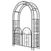 Steel Garden Arch with Gate ( Amazon Shipping)(Prohibited by WalMart)