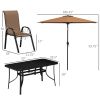 Outdoor dining table and chair package with umbrella ( Amazon Shipping)(Prohibited by WalMart)