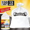 130 Bags 13 Gallon Expandable Heavy-Duty Plastic Multipurpose Disposable Garbage Bags-Super Strong, Leak-Resistant, And Odor-Proof For Bedroom