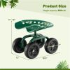 360° Garden Rolling Workseat with Swivel Seat and Adjustable Height