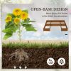 Raised Garden Bed, Set of 5 Large Wooden Box Planters for Outdoor Plants Vegetables Flowers Herbs, 7.5x7.5x1ft, Brown