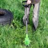 21V 300W Cordless Grass Trimmer Rechargeable Lawn Mower 18000M/Min Weed Cutter with Saw Blade 2 Stainless Steel Blades 10 Plastic Blades 2 Rechargeabl