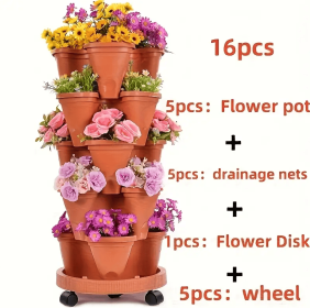 Flower Pot (Option: Brick color)