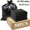 1.6 MIL 50/100 Pieces Ultra Thick Plastic Heavy-Duty 30-Gallon Garbage Bags (50 Pieces, 31.5in x 35.5in) - Ideal for Courtyard Fallen Leaves, Hotels