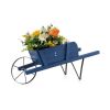 2 In 1 Wheelbarrow Planter, Wooden Wagon Planter with 9 Magnetic Accessories for Garden Yard