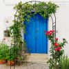 Metal Garden Arch W55'' x H94.5'' Garden Arbor Trellis Climbing Plants Support Rose Arch Outdoor Arch
